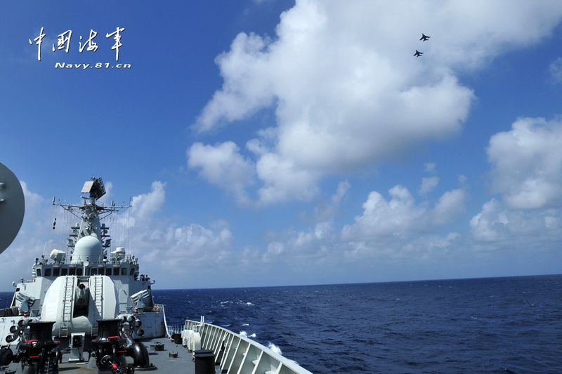 Воспроизведение учений ВМС НОАК КНР в западной части Тихого океана (6)