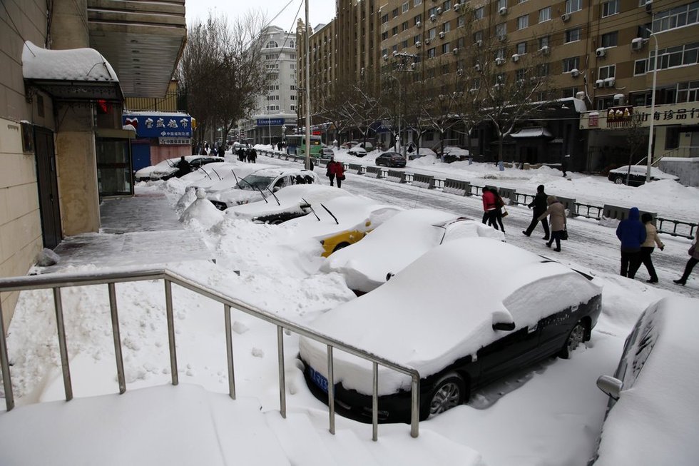 Снежная буря в Харбине продолжалась более 40 часов (8)