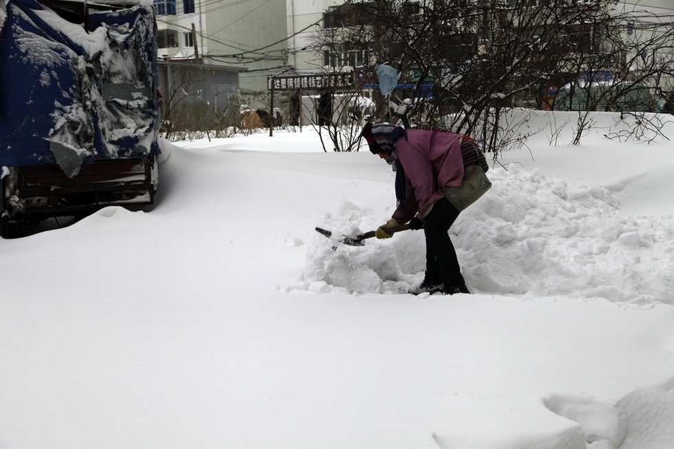 Снежная буря в Харбине продолжалась более 40 часов (7)