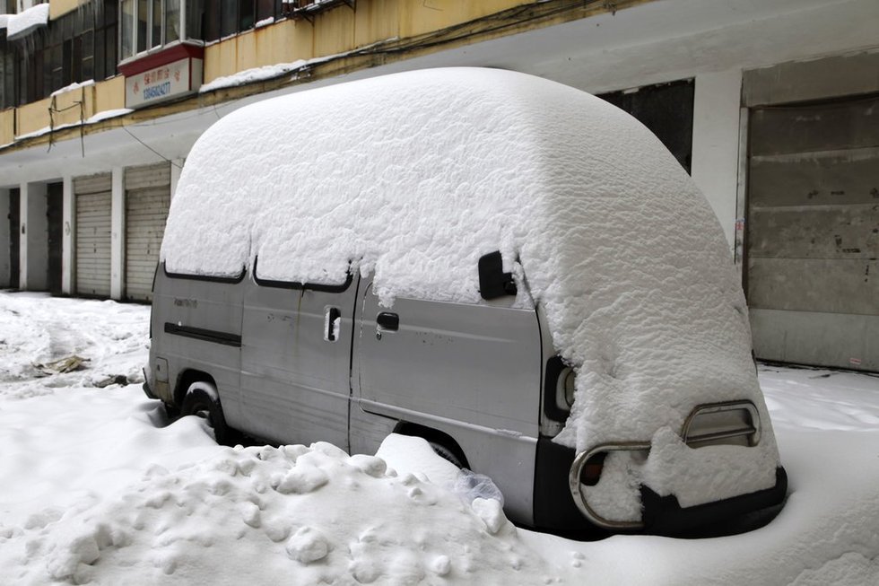 Снежная буря в Харбине продолжалась более 40 часов