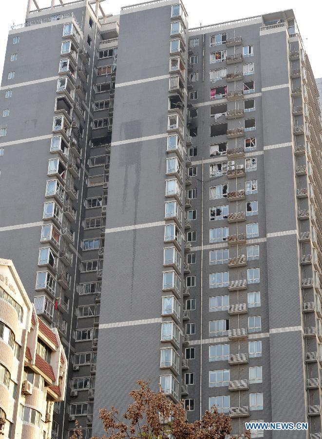 В китайском городе Сиань в многоэтажном доме произошел взрыв