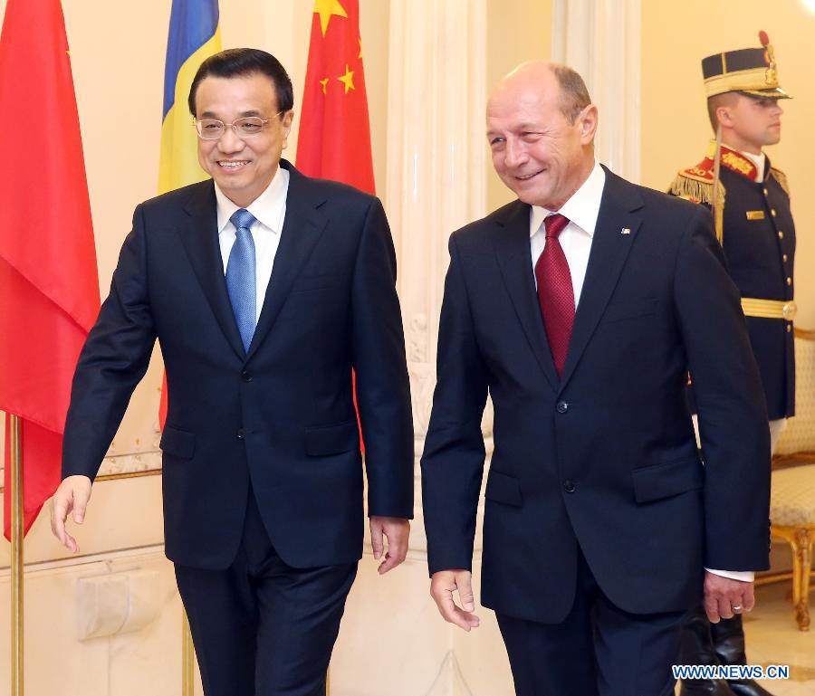Ли Кэцян Траяну Бэсеску: В перспективе -- сотрудничество между Китаем и Румынией, а также всеми странами ЦВЕ