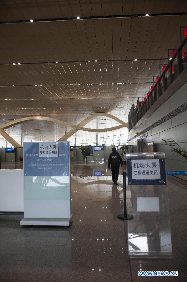 В аэропорту "Чаншуй" города Куньмин из-за сильного тумана более 12 тыс пассажиров вынуждены ожидать своих рейсов (4)