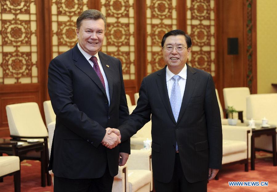 Встреча председателя ПК ВСНП Чжан Дэцзяна с президентом Украины (2)