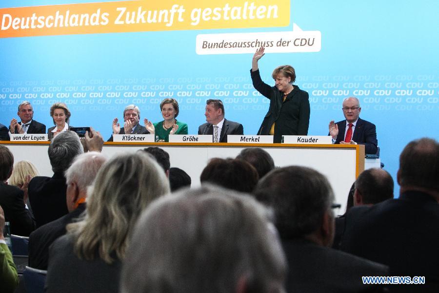ХДС А. Меркель подписал соглашение о коалиции с социал-демократами