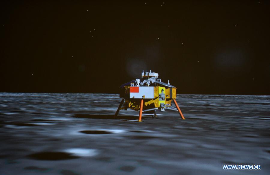 Космический аппарат "Чанъэ-3" успешно выполнил посадку на Луну (7)