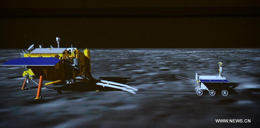 Первый китайский луноход отстыковался от аппарата "Чанъэ-3" и успешно достиг поверхности Луны (2)