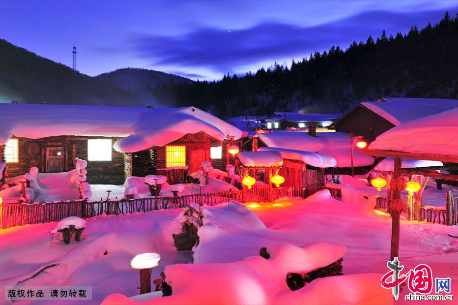 Ночные пейзажи Родины снега Китая (3)