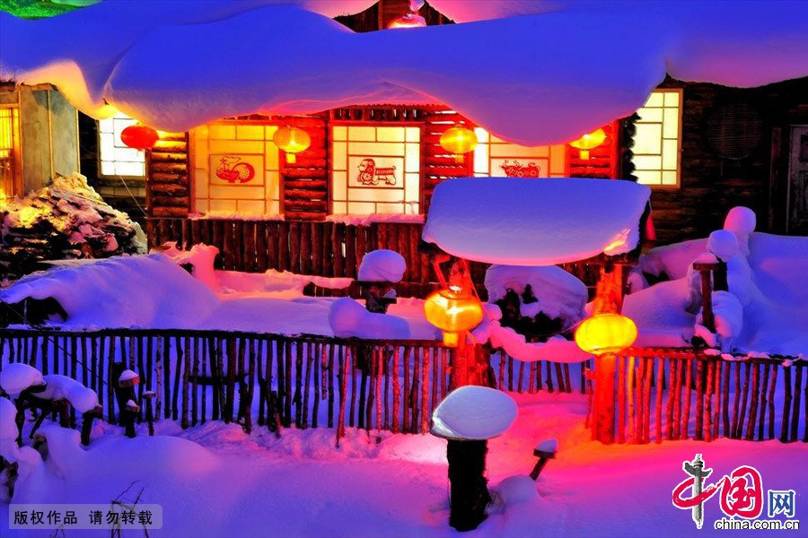 Ночные пейзажи Родины снега Китая (2)