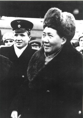 Мао Цзэдун во время визита в СССР.