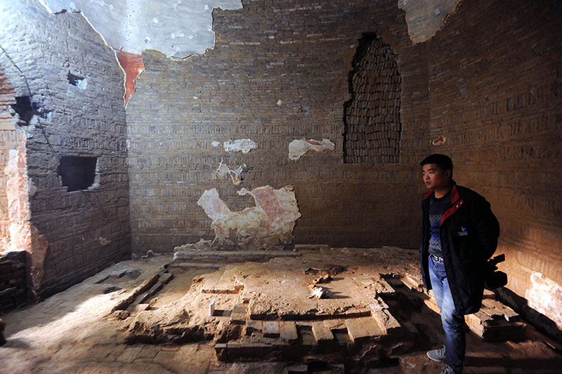 В провинции Шаньси обнаружена самая большая в Китае настенная «картина» со сценами охоты эпохи Северных династий (6)
