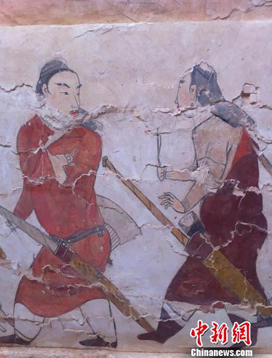В провинции Шаньси обнаружена самая большая в Китае настенная «картина» со сценами охоты эпохи Северных династий (5)
