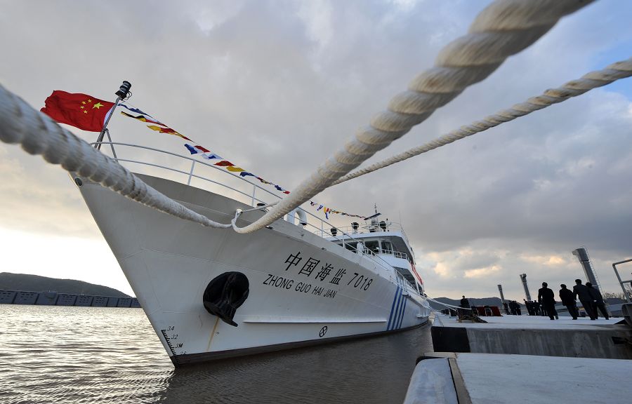 В Чжоушань принято на вооружение первое 600-тонное патрульное судно