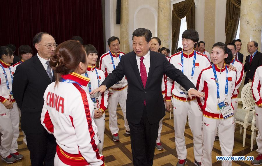 Си Цзиньпин поднял дух китайских спортсменов в Сочи (3)