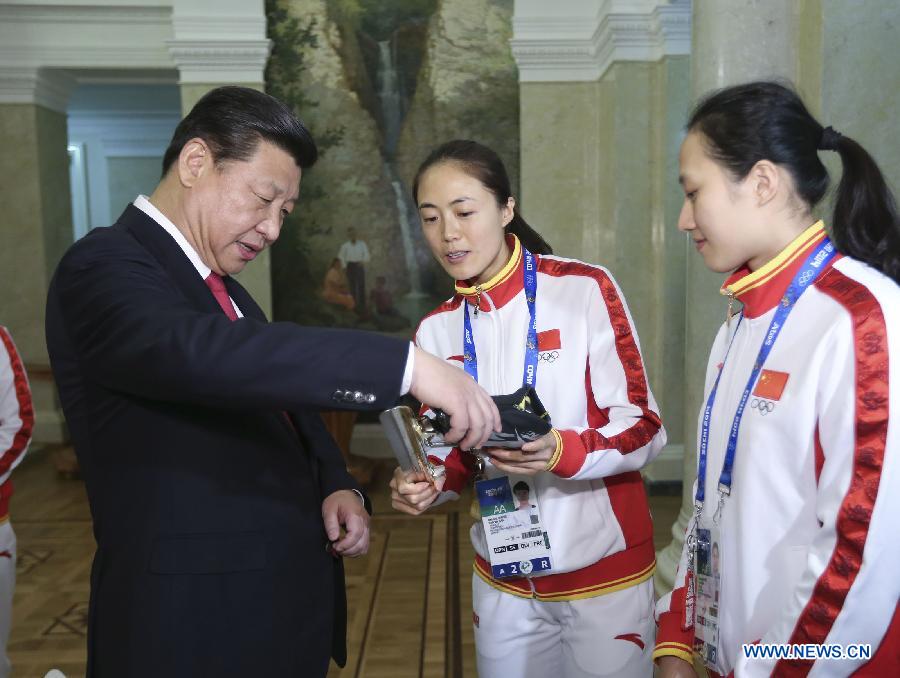 Си Цзиньпин поднял дух китайских спортсменов в Сочи (4)