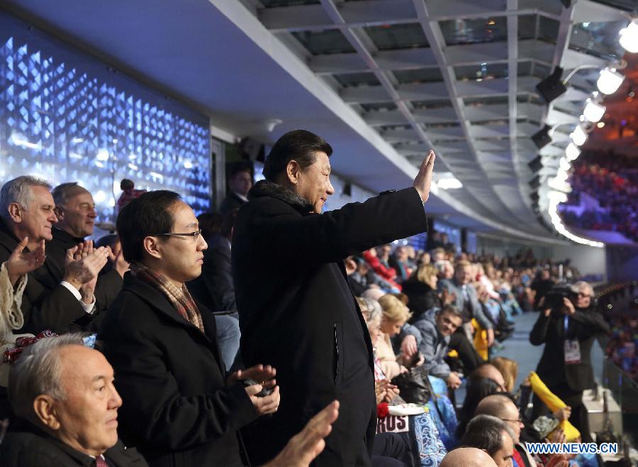 Председатель КНР Си Цзиньпин посетил церемонию открытия зимней Олимпиады в Сочи