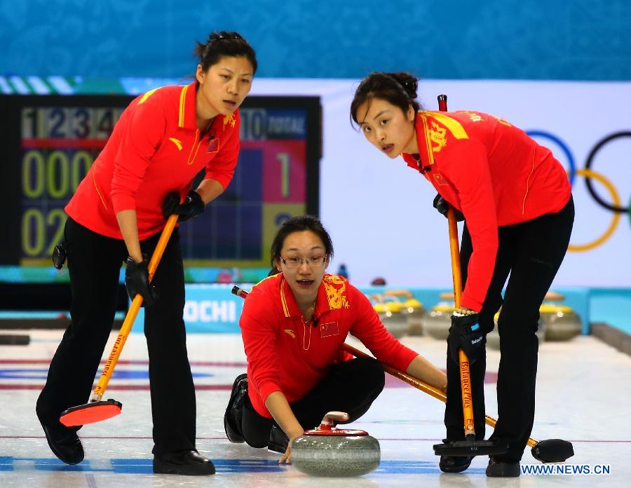 Женская сборная Китая по керлингу проиграла команде Канады в Сочи, а мужская сборная победила датчан