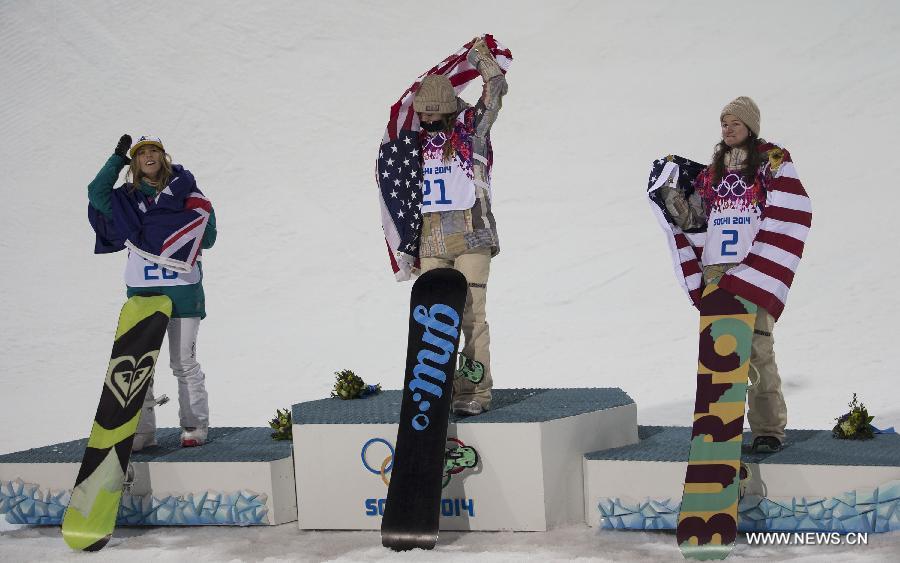 Американская сноубордистка К. Фаррингтон выиграла олимпийскую золотую медаль в хафпайпе (3)