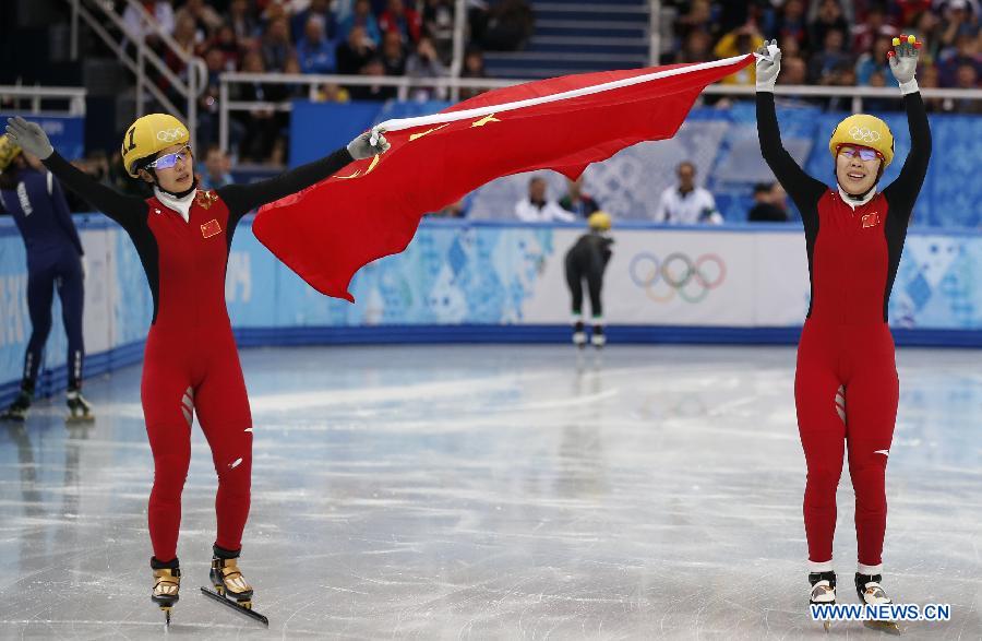 На сочинской Олимпиаде китайская спортсменка Чжоу Ян завоевала "золото" на шорт-трэке в 1500 м (16)