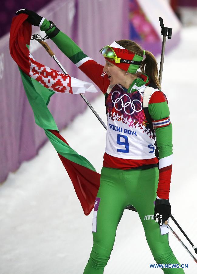 Белоруска Д. Домрачева стала трехкратной чемпионкой зимней Олимпиады в Сочи