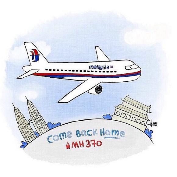Пользователи Интернета разных стран мира молятся за пассажиров и экипаж пропавшего малазийского самолета карикатурой (17)