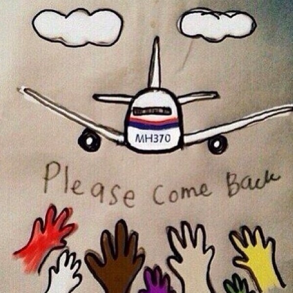Пользователи Интернета разных стран мира молятся за пассажиров и экипаж пропавшего малазийского самолета карикатурой (21)