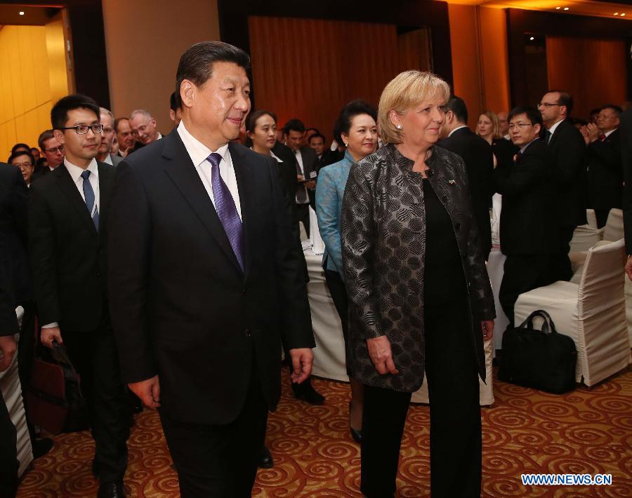 Си Цзиньпин призвал торгово-промышленные круги Китая и Германии использовать возможности Китая для совместного развития (5)