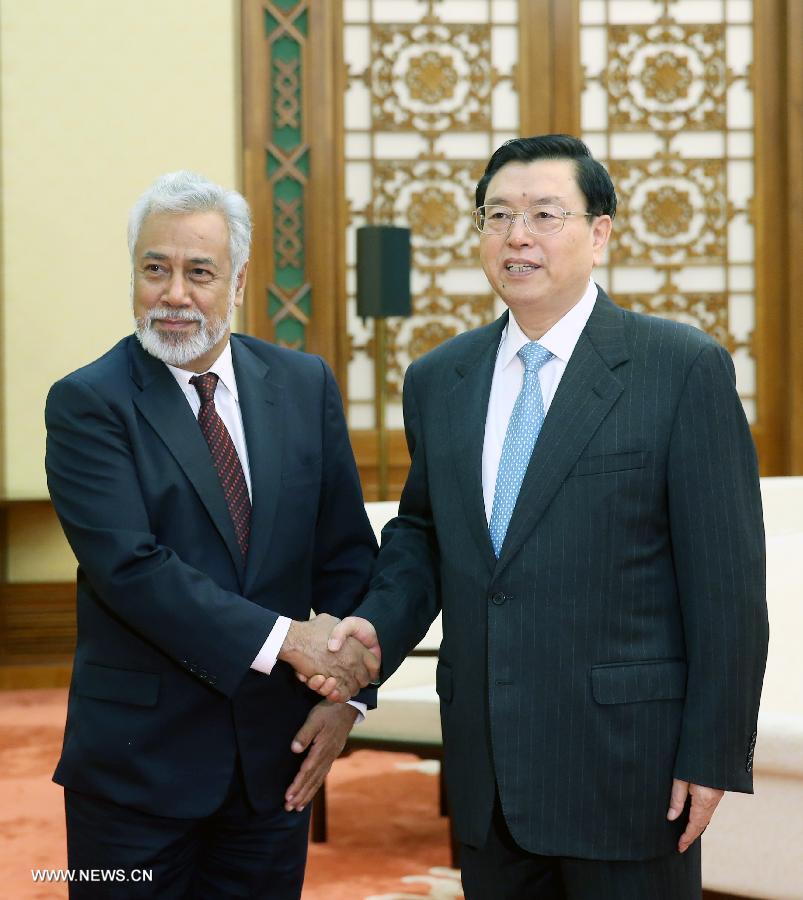 Председатель ПК ВСНП Чжан Дэцзян встретился с премьер-министром Восточного Тимора