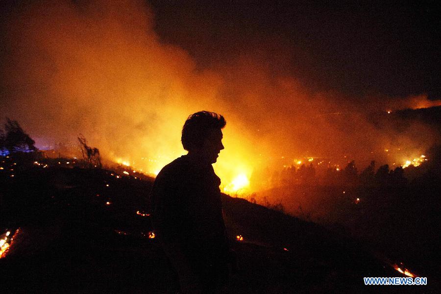 Жертвами лесного пожара в Чили стали 11 человек, около 10 тыс эвакуированы (6)
