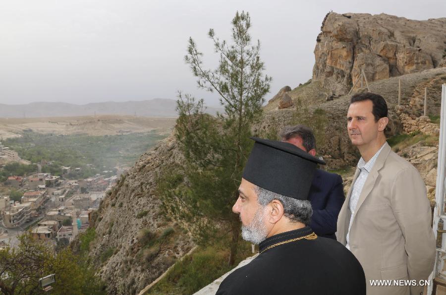 Президент Сирии посетил важный христианский город Маалула
