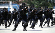 Миротворческий отряд полиции провел отчетные учения