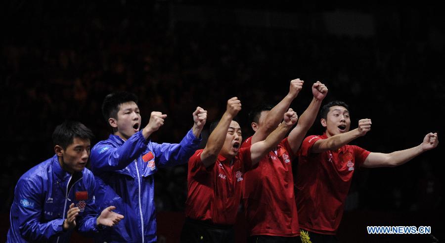 Мужская сборная Китая одержала победу на сборной Германии на чемпионате мира по настольному теннису (11)