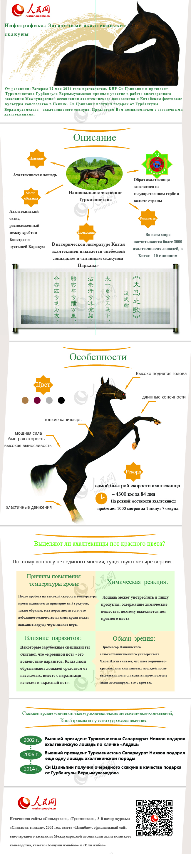 Инфографика: Загадочные ахалтекинские скакуны