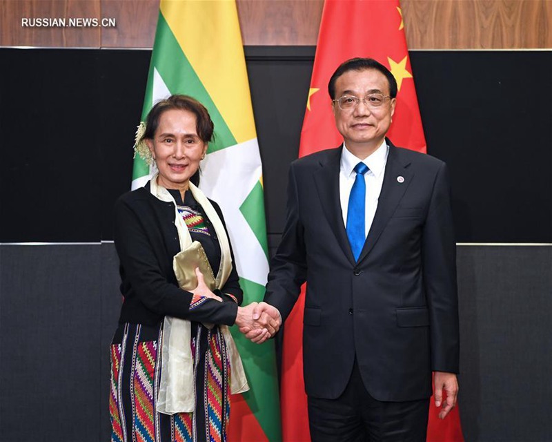 Ли Кэцян встретился с государственным советником Мьянмы Аун Сан Су Чжи