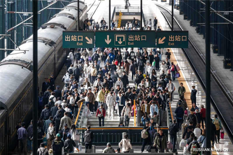 В Китае наблюдается пик обратного пассажиропотока в связи с завершением праздничных каникул